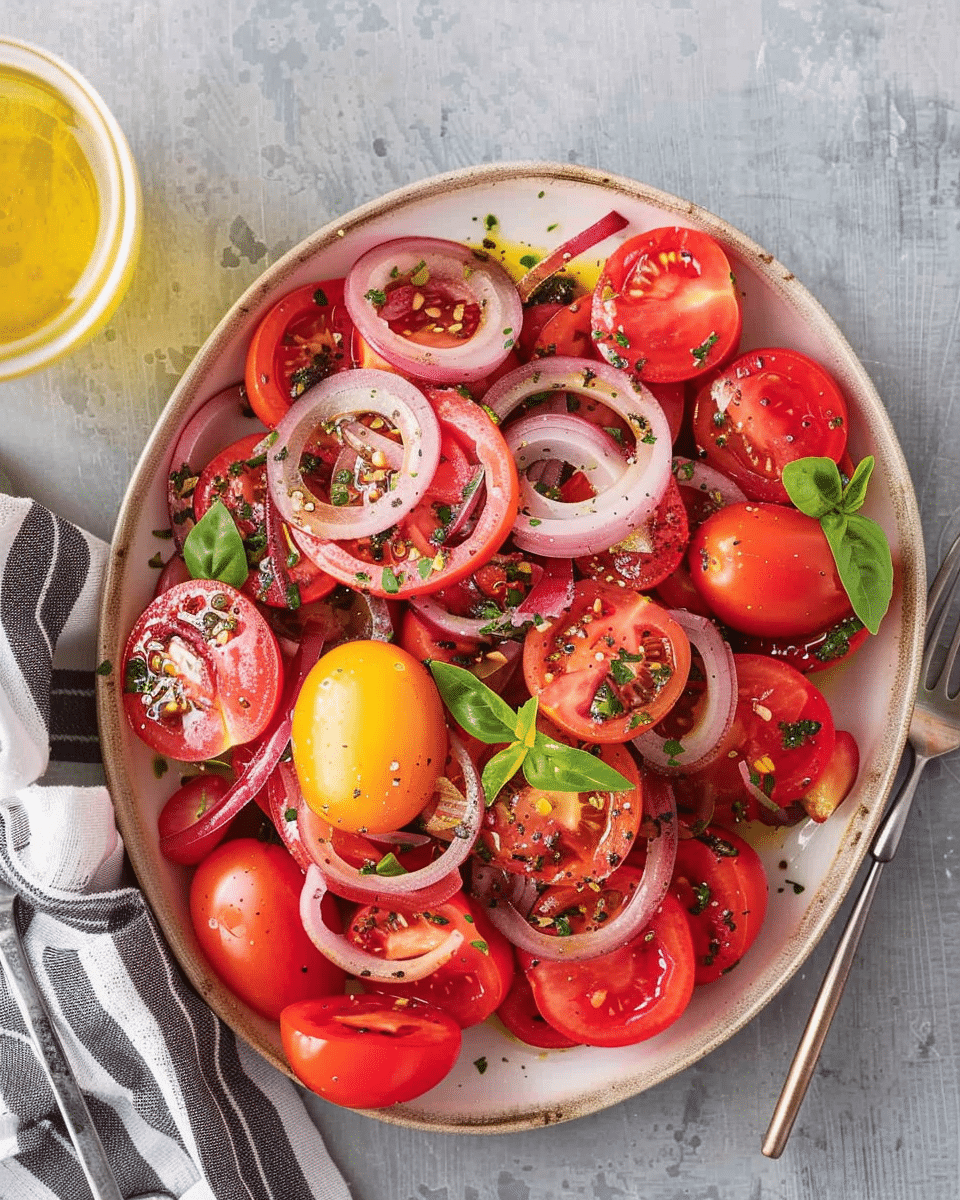 Tomato and Onion Salad (10 Minutes!)