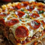 Ultimate Deep Hamburger Sausage & Pepperoni Pie