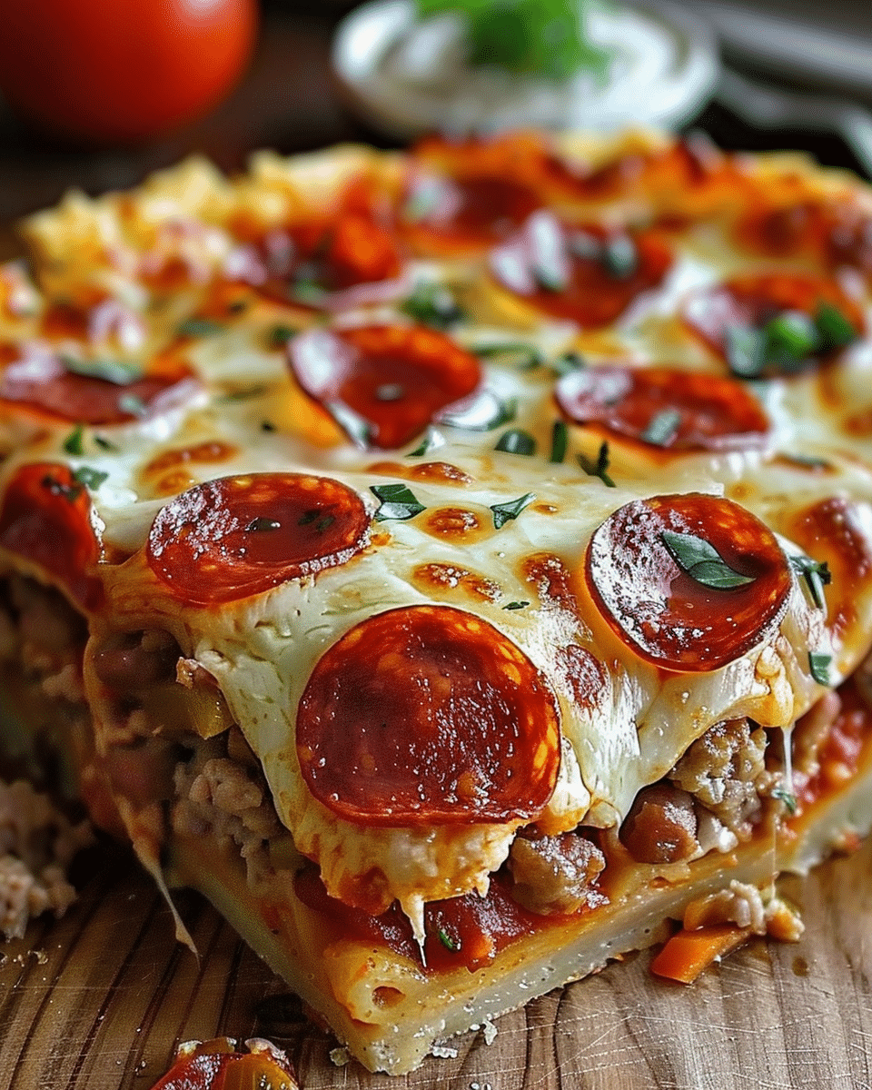 Ultimate Deep Hamburger Sausage & Pepperoni Pie