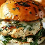 White Cheddar & Spinach Chicken Burgers