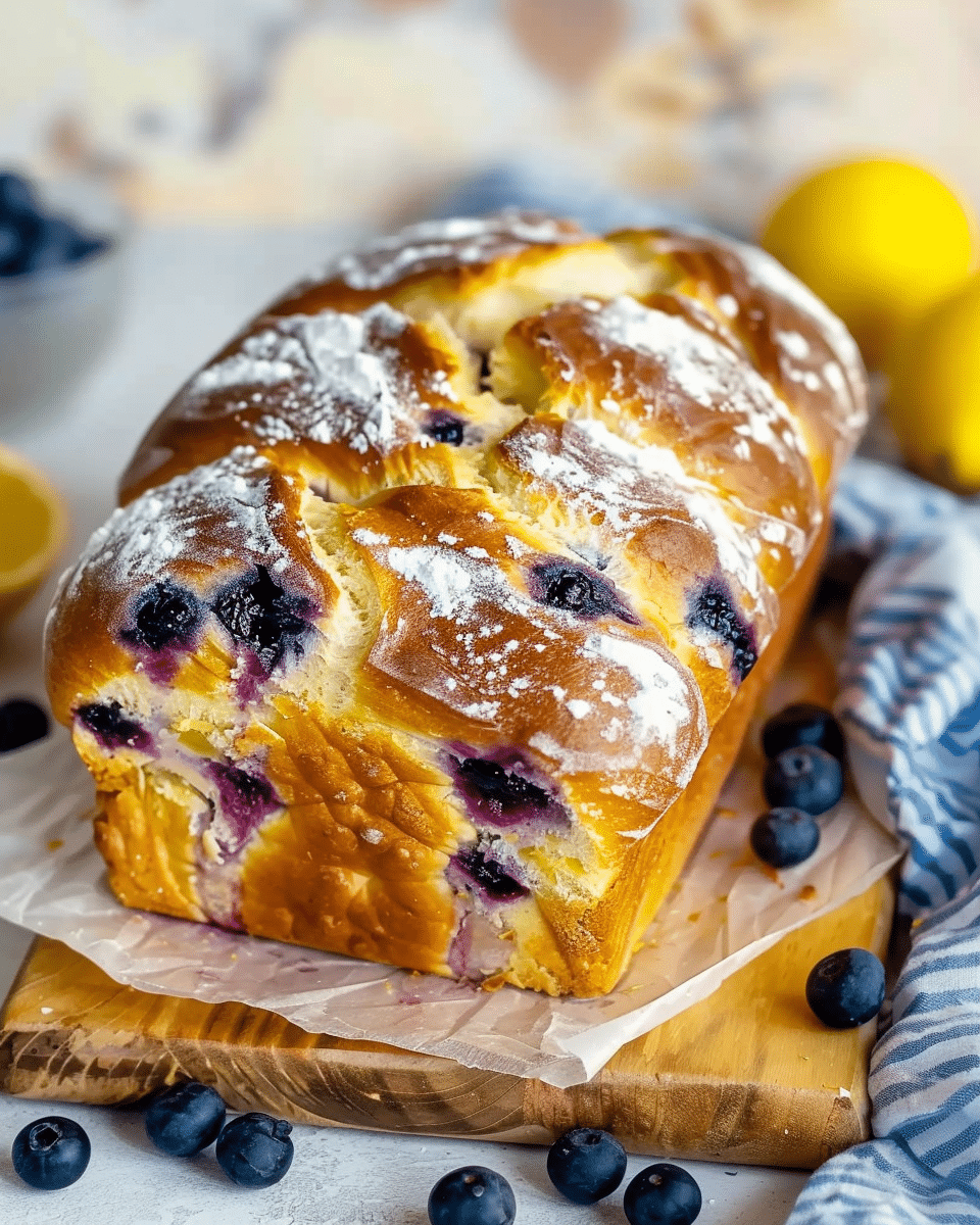 Lemon Blueberry Sourdough Bread