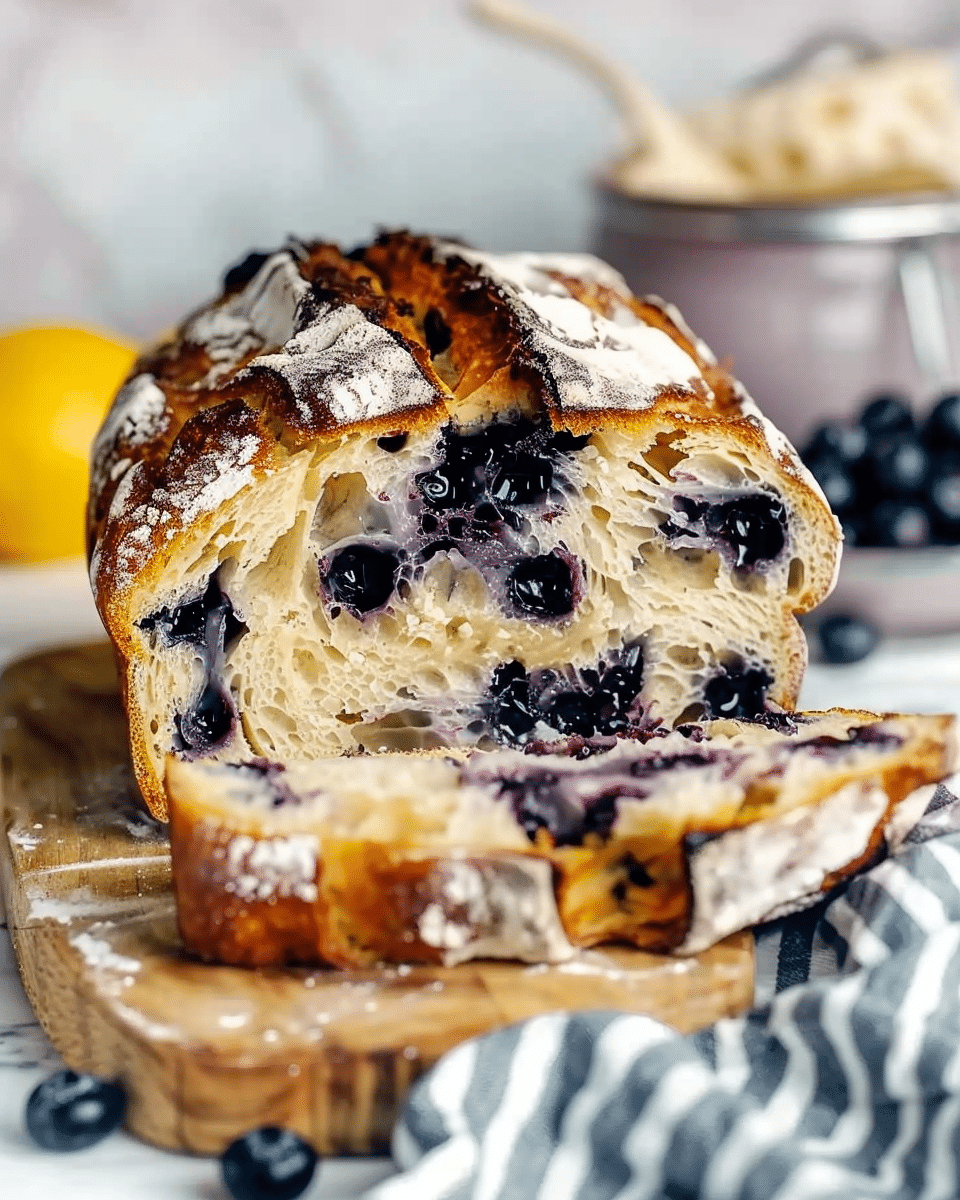 Lemon Blueberry Sourdough Bread