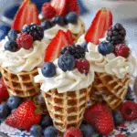 4th of July Waffle Cones