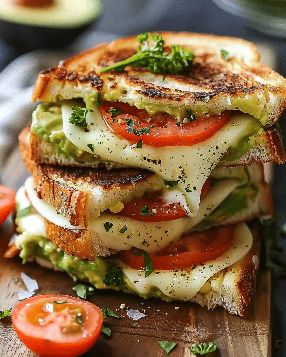 Avocado, Mozzarella, and Tomato Grilled Cheese: A Deliciously Elevated Classic