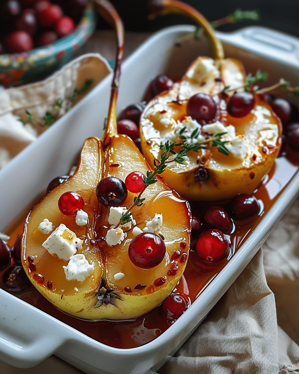 Baked Pears with Feta, Honey, and Cranberries: A Heavenly Fall-Inspired Dish