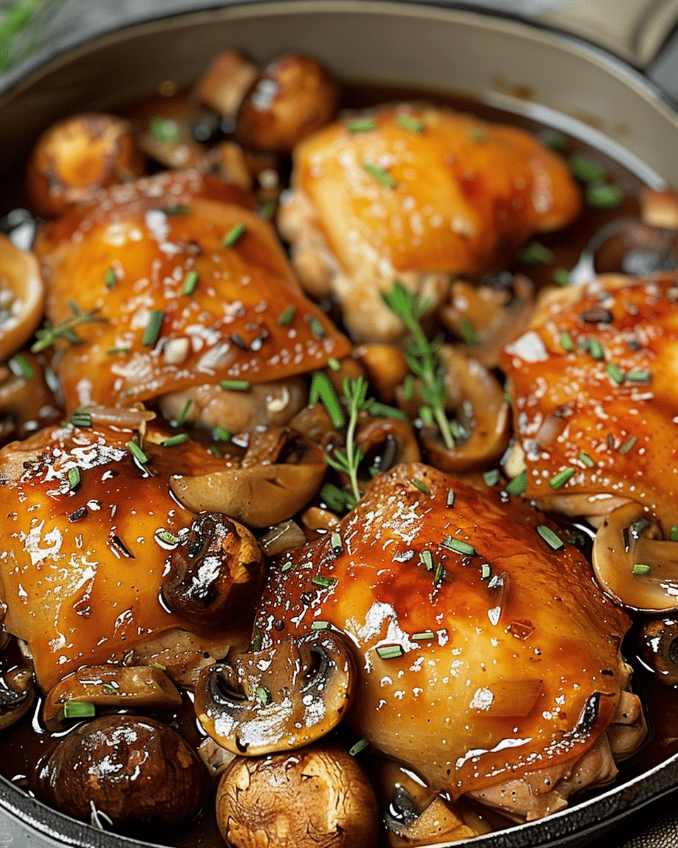 Braised Chicken with Mushrooms