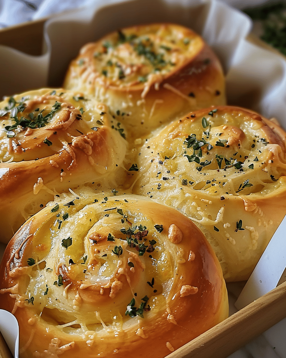 Buttery Cheese Garlic Rolls: A Soft, Savory Delight