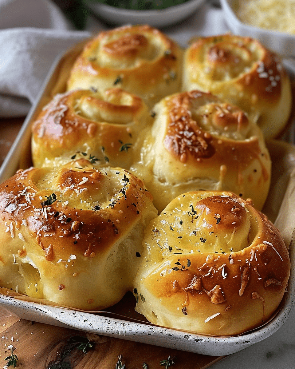 Buttery Cheese Garlic Rolls: A Soft, Savory Delight