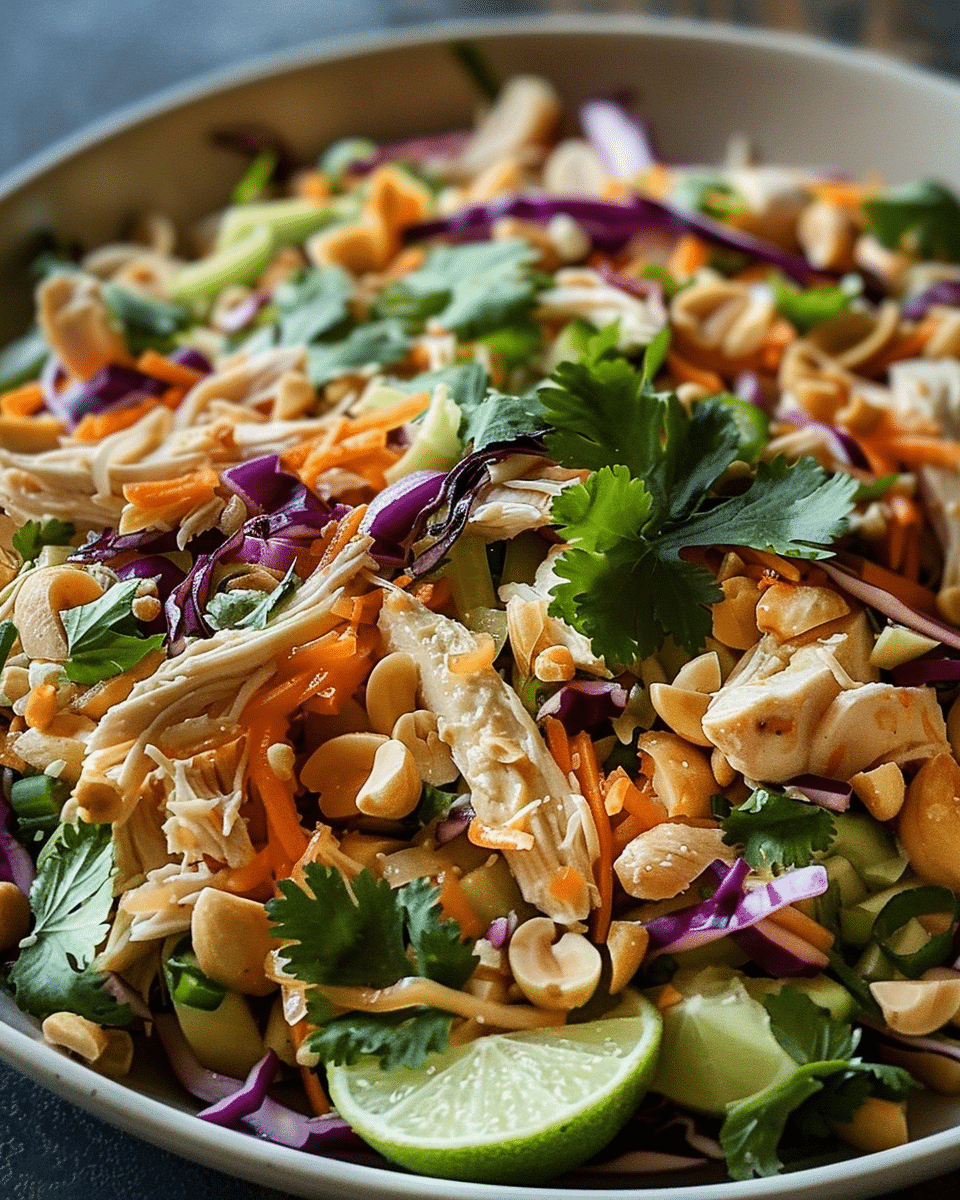 Chopped Thai Crunch Chicken Salad: A Bold and Flavorful Thai-Inspired Dish
