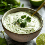 Creamy Garlic Lime Cilantro: A Smooth, Zesty Sauce for Spreading or Dipping