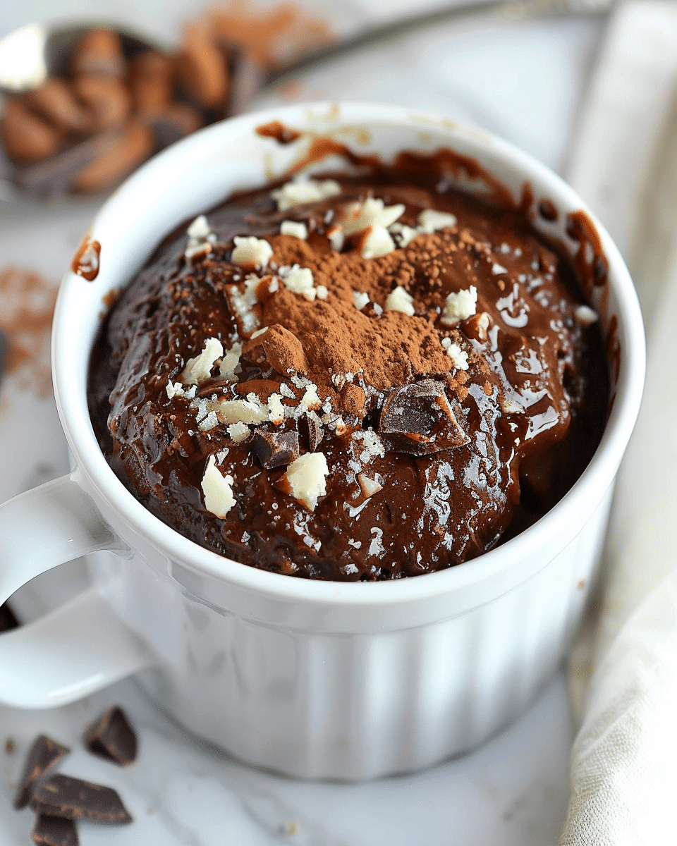 Vegan Dairy-Free German Chocolate Mug Cake