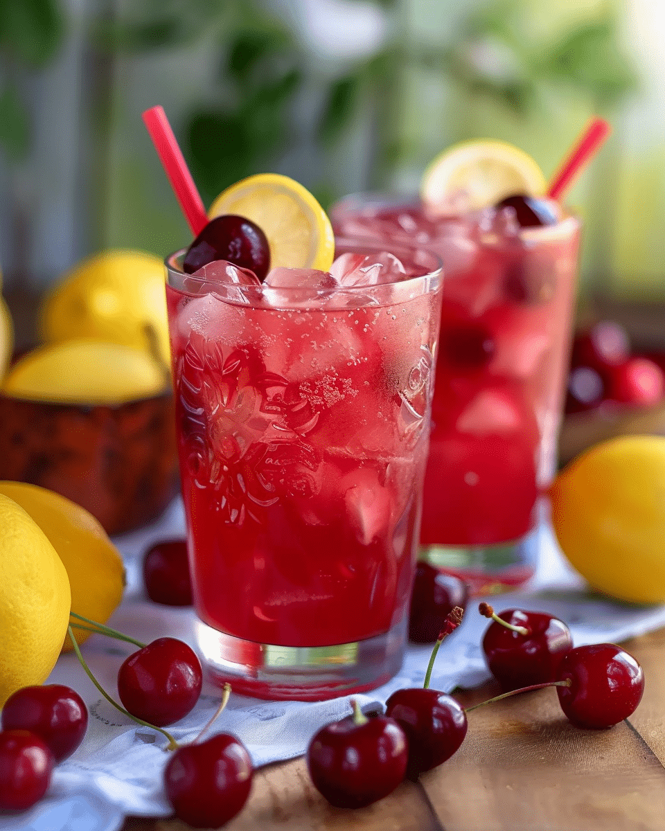 Easy Cherry Lemonade: A Refreshing Sweet & Tart Drink