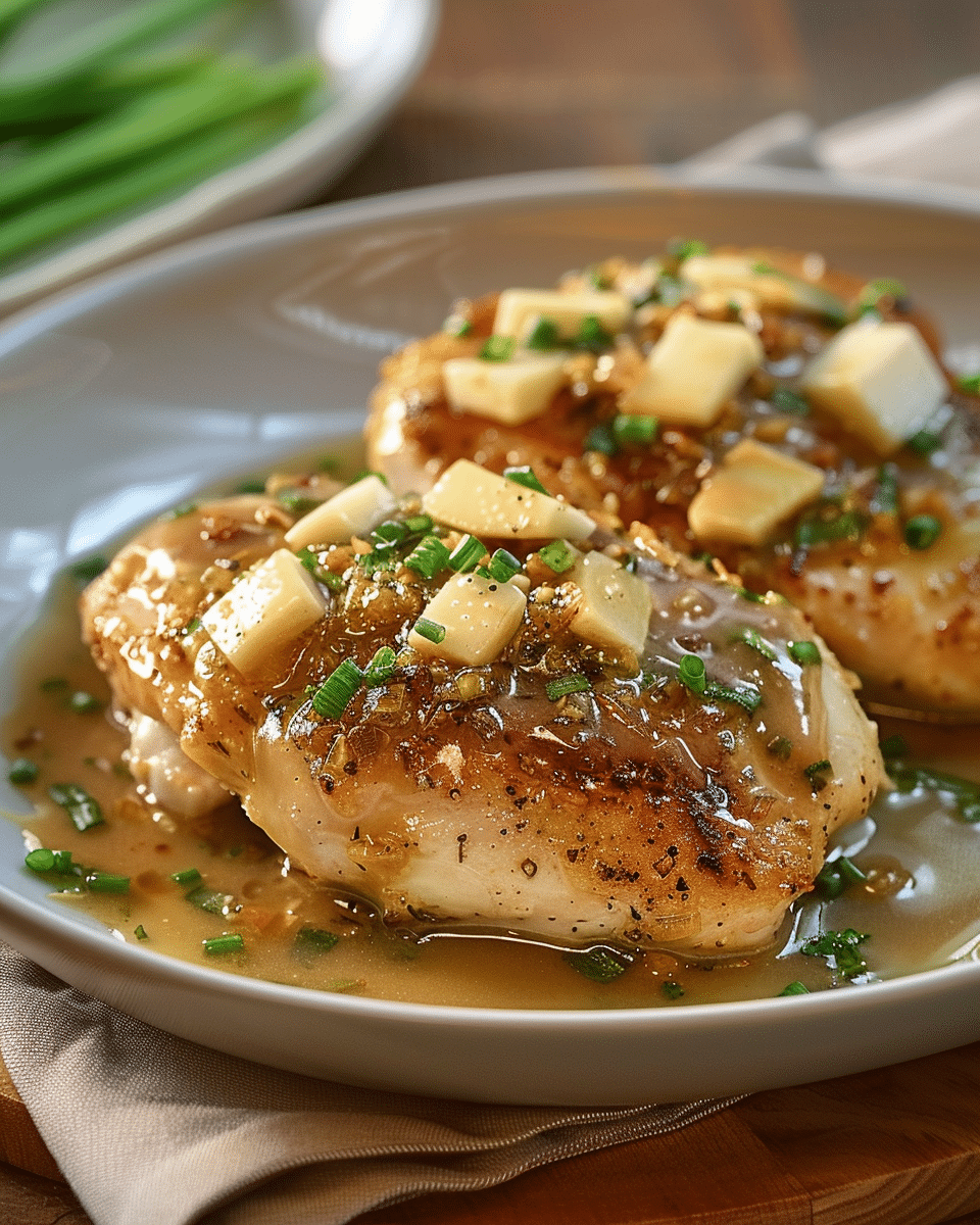 Garlic Chicken with Asiago Gravy
