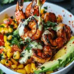 Grilled Shrimp Bowl with Avocado, Corn Salsa & Creamy Sauce: An Amazing Ultimate Recipe
