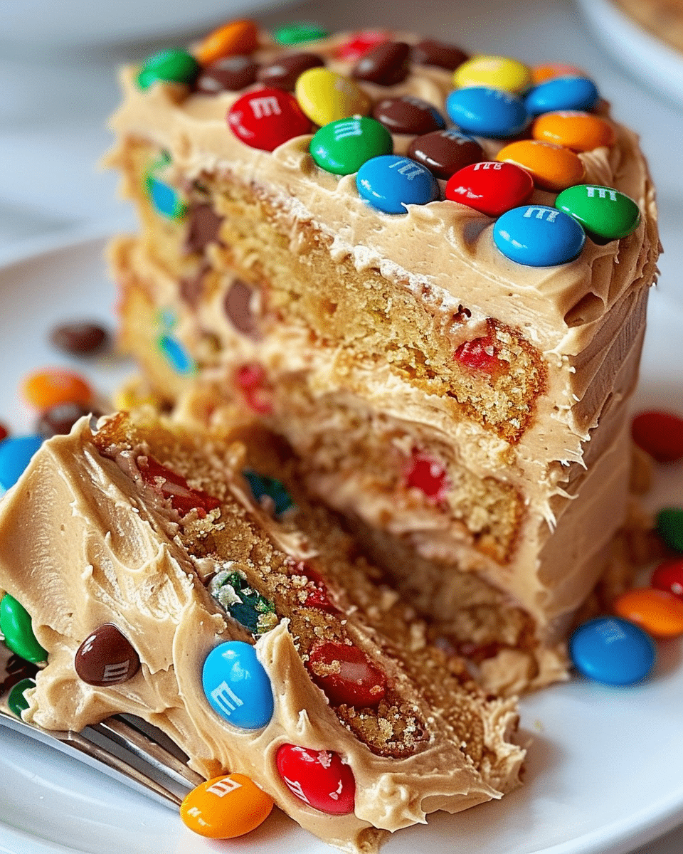 M&M’s Peanut Butter Cake with Peanut Butter Frosting