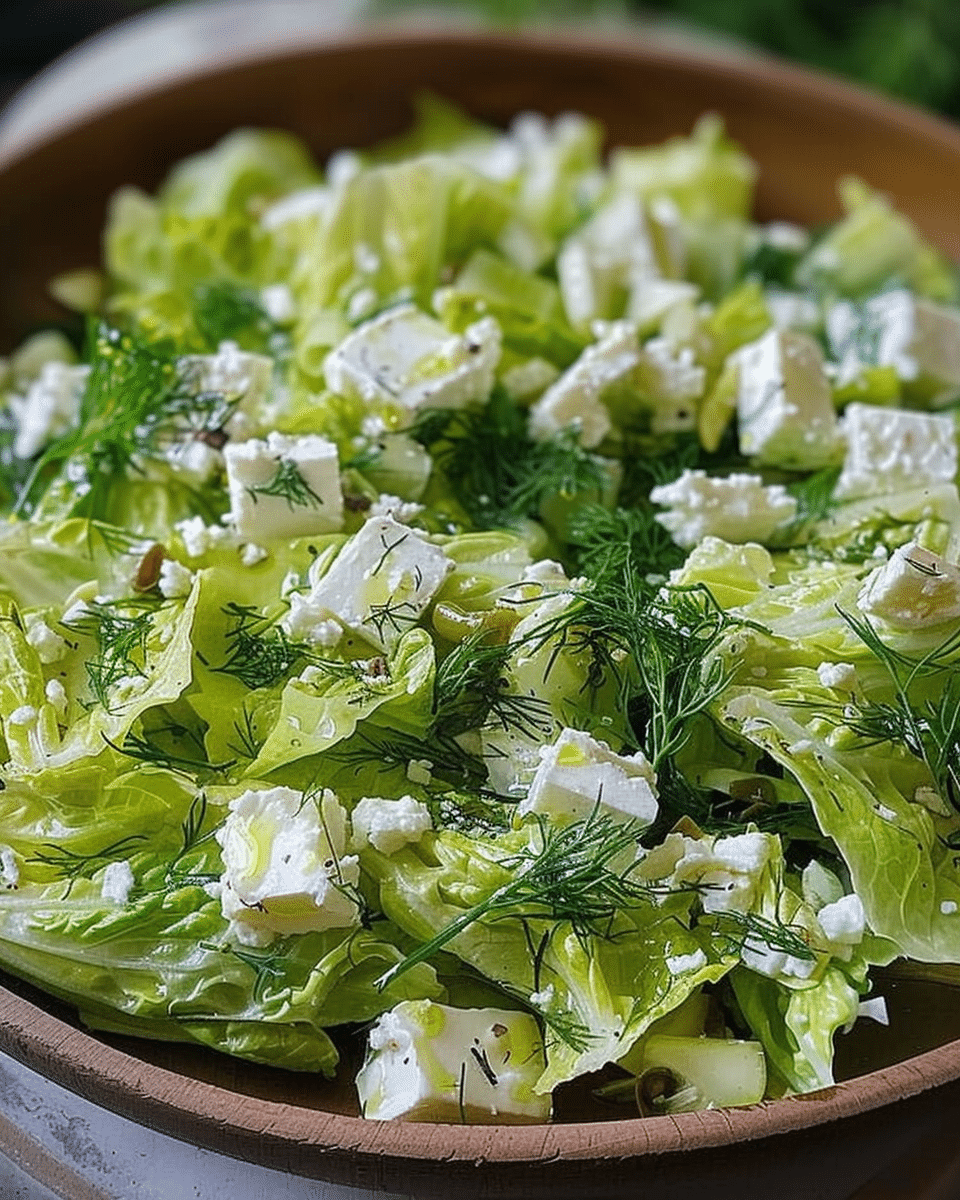 Maroulosalata Romaine Dill Feta: A Refreshing Mediterranean Salad