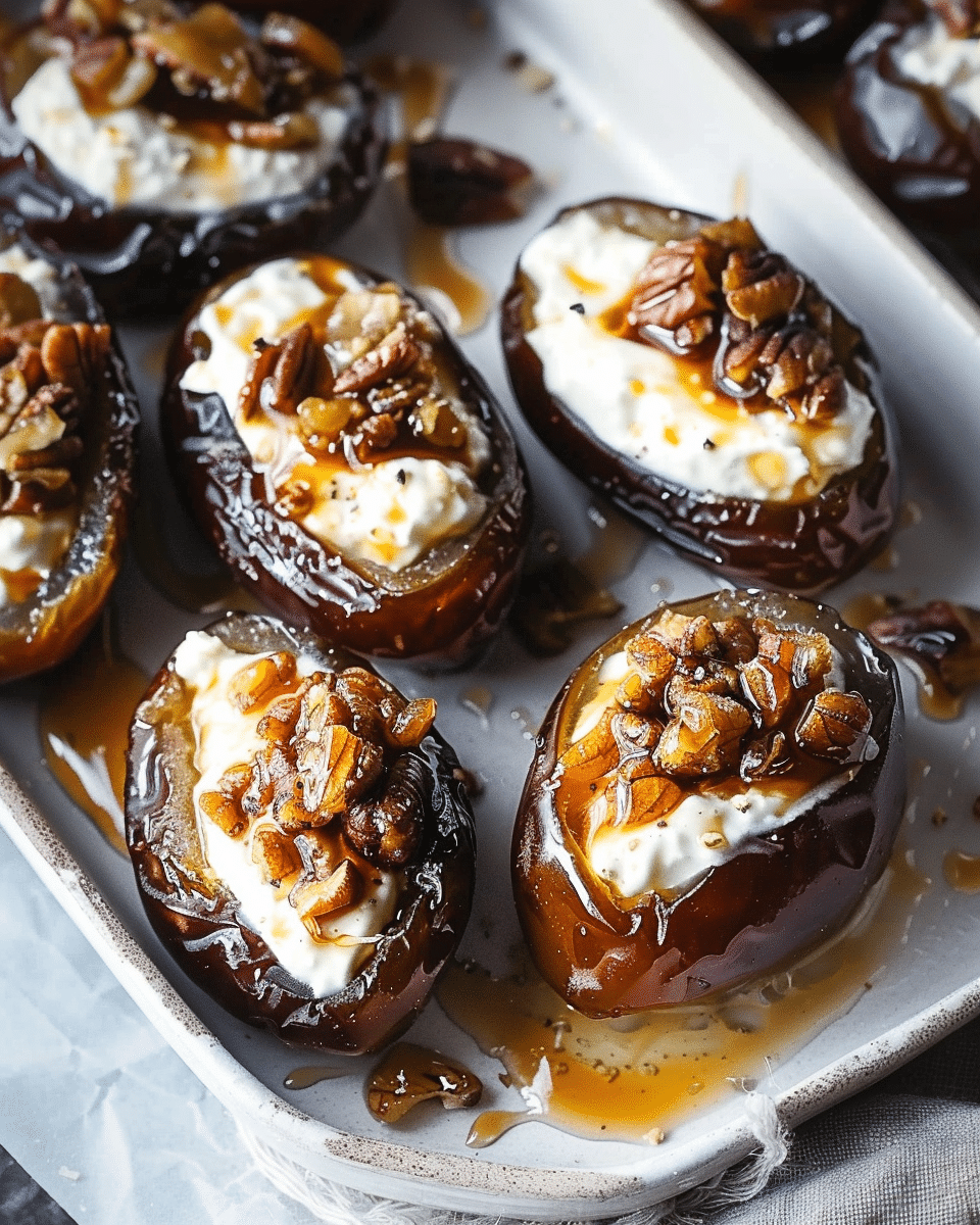 Mascarpone Stuffed Dates with Maple Drizzle: A Heavenly, Sweet Treat