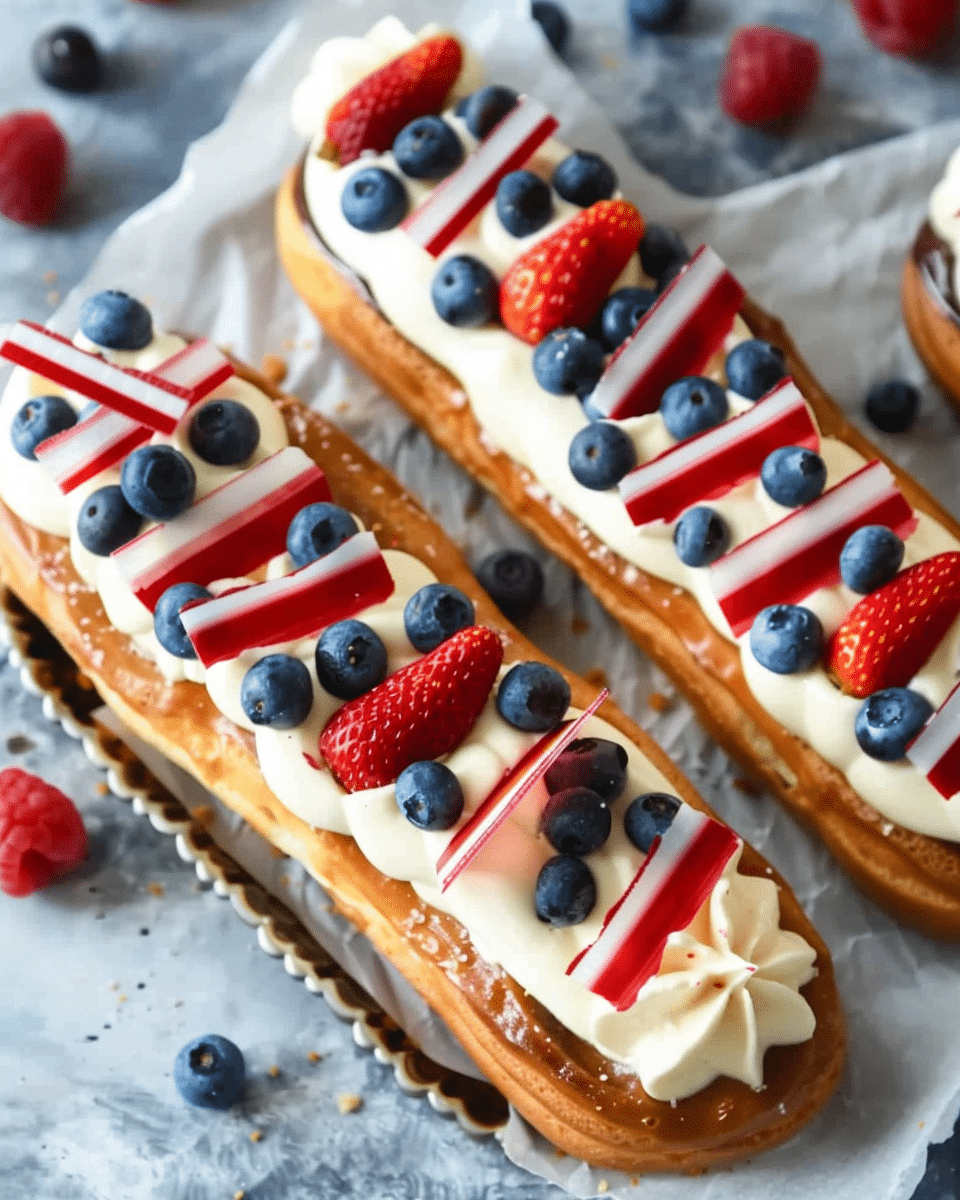 Patriotic Éclairs Recipe