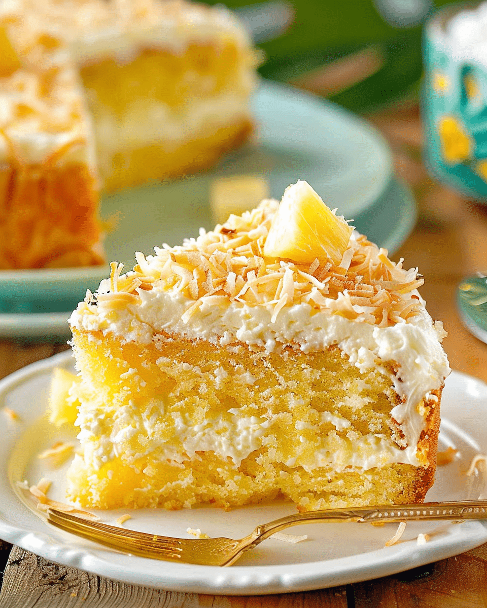 Pina Colada Cake (Pineapple Coconut Cake)
