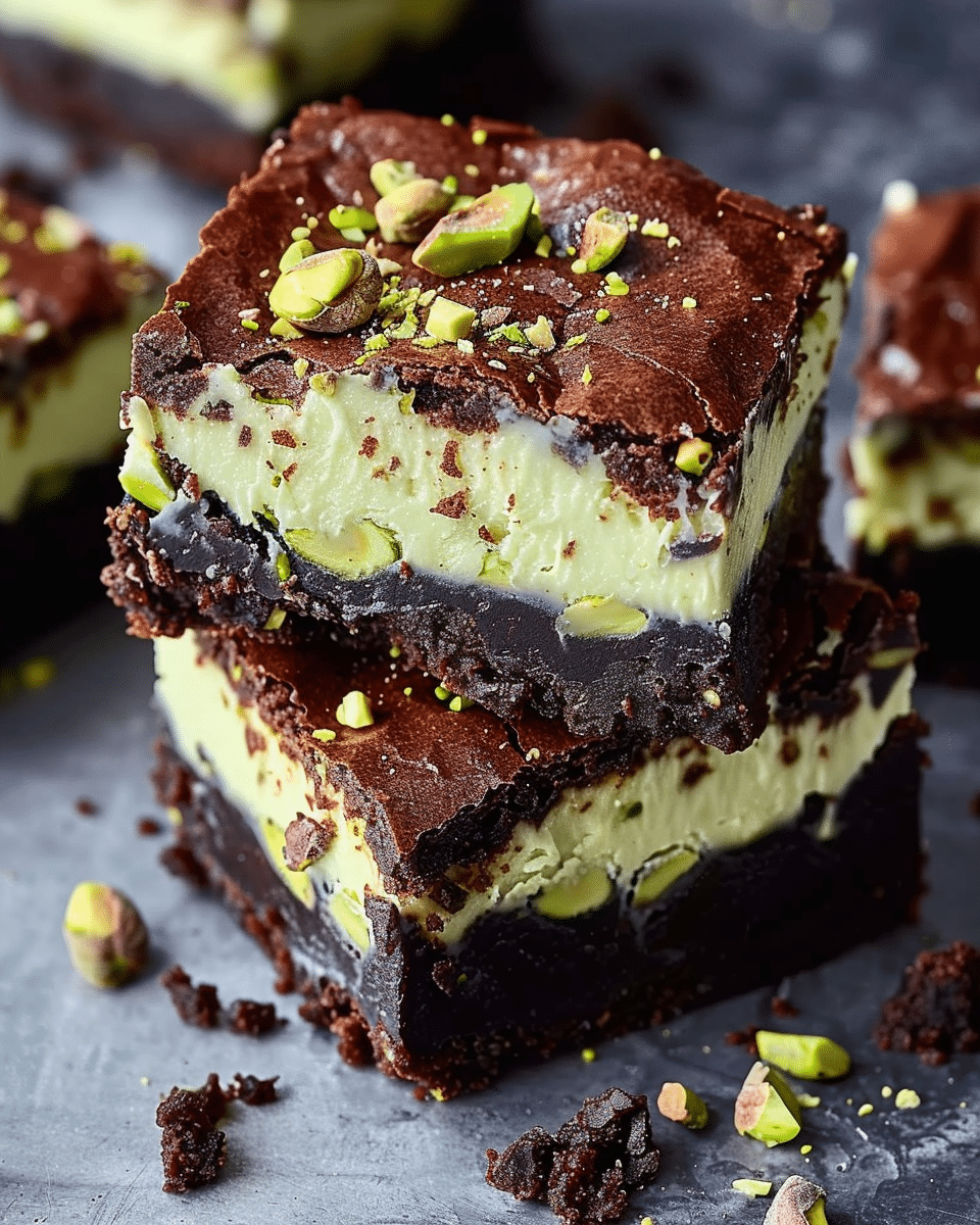 Pistachio Cheesecake Brownies Recipe