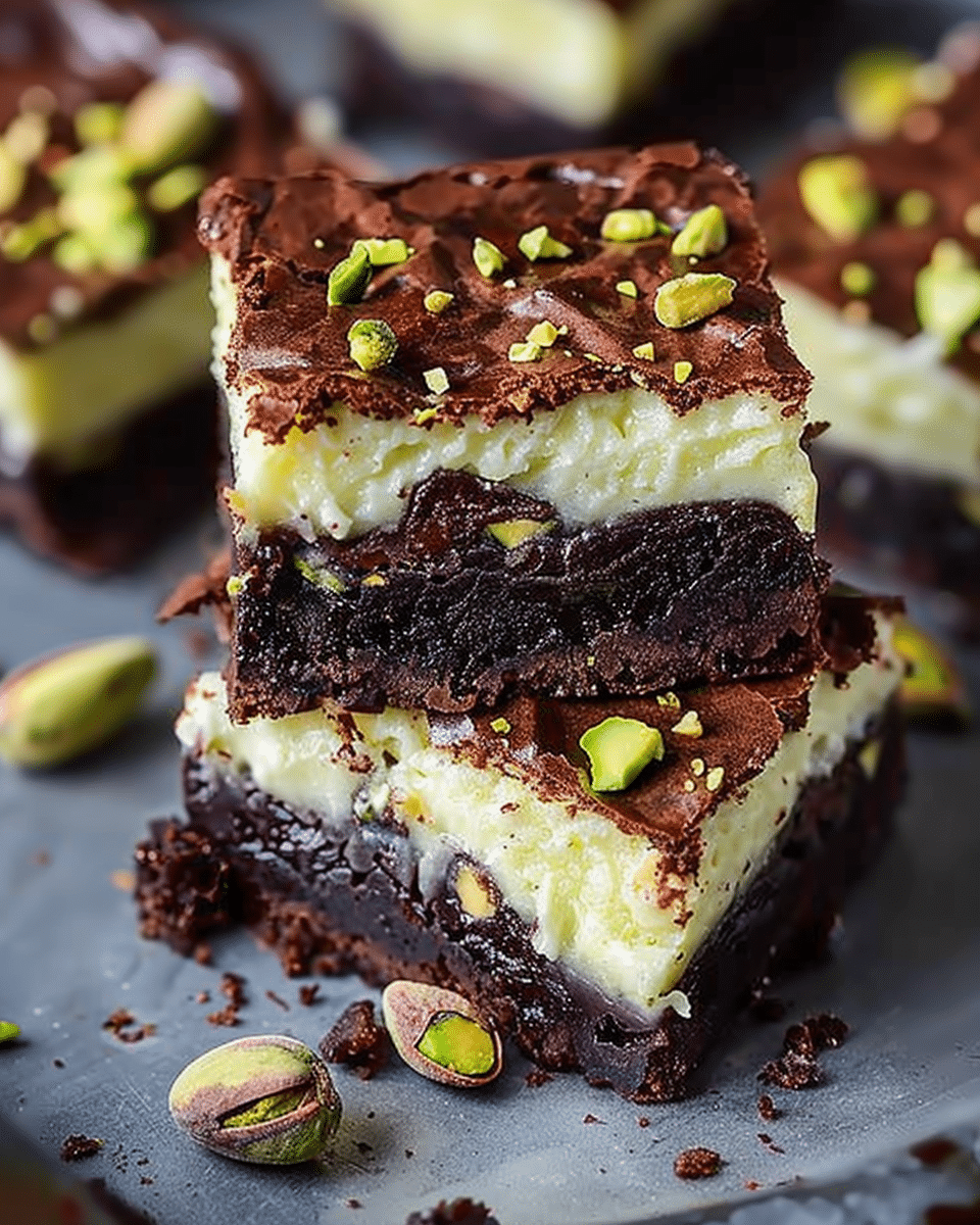 Pistachio Cheesecake Brownies Recipe