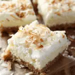 Skinny Coconut Cheesecake Bars