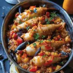 Stuffed Squid Oven Baked with Aubergine and Peppers: An Incredible Ultimate Recipe