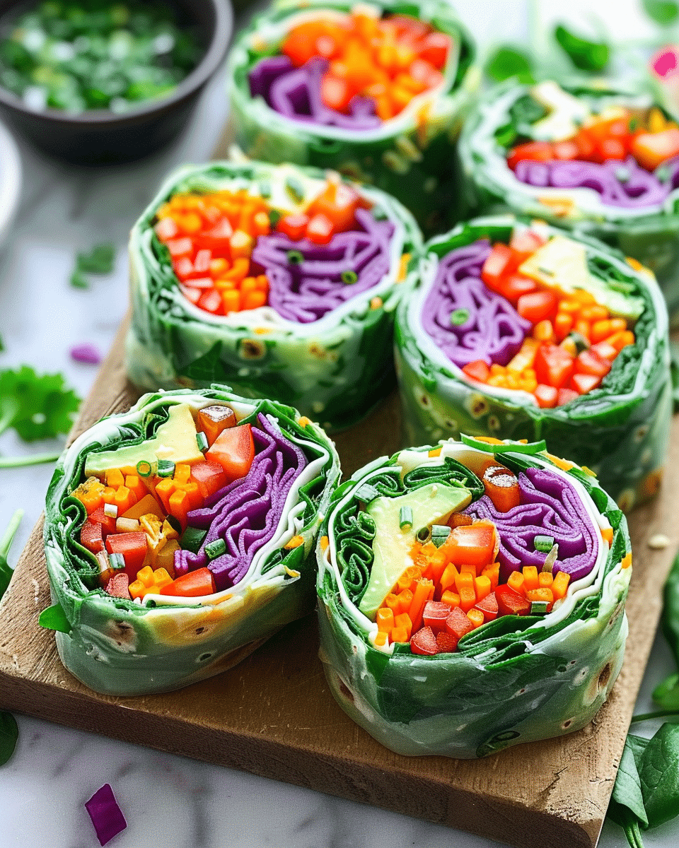 Vegan Veggie Rainbow Wraps: A Vibrant and Healthy Meal