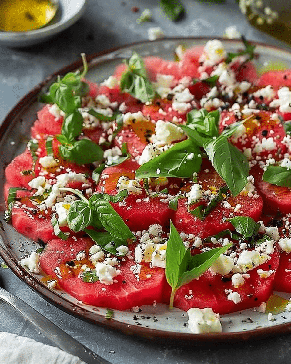Watermelon Carpaccio with Feta: An Elegant Summer Appetizer
