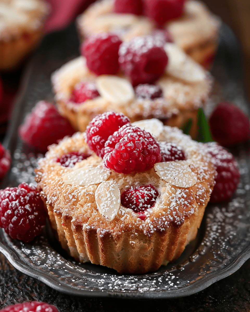Almond Raspberry Financiers