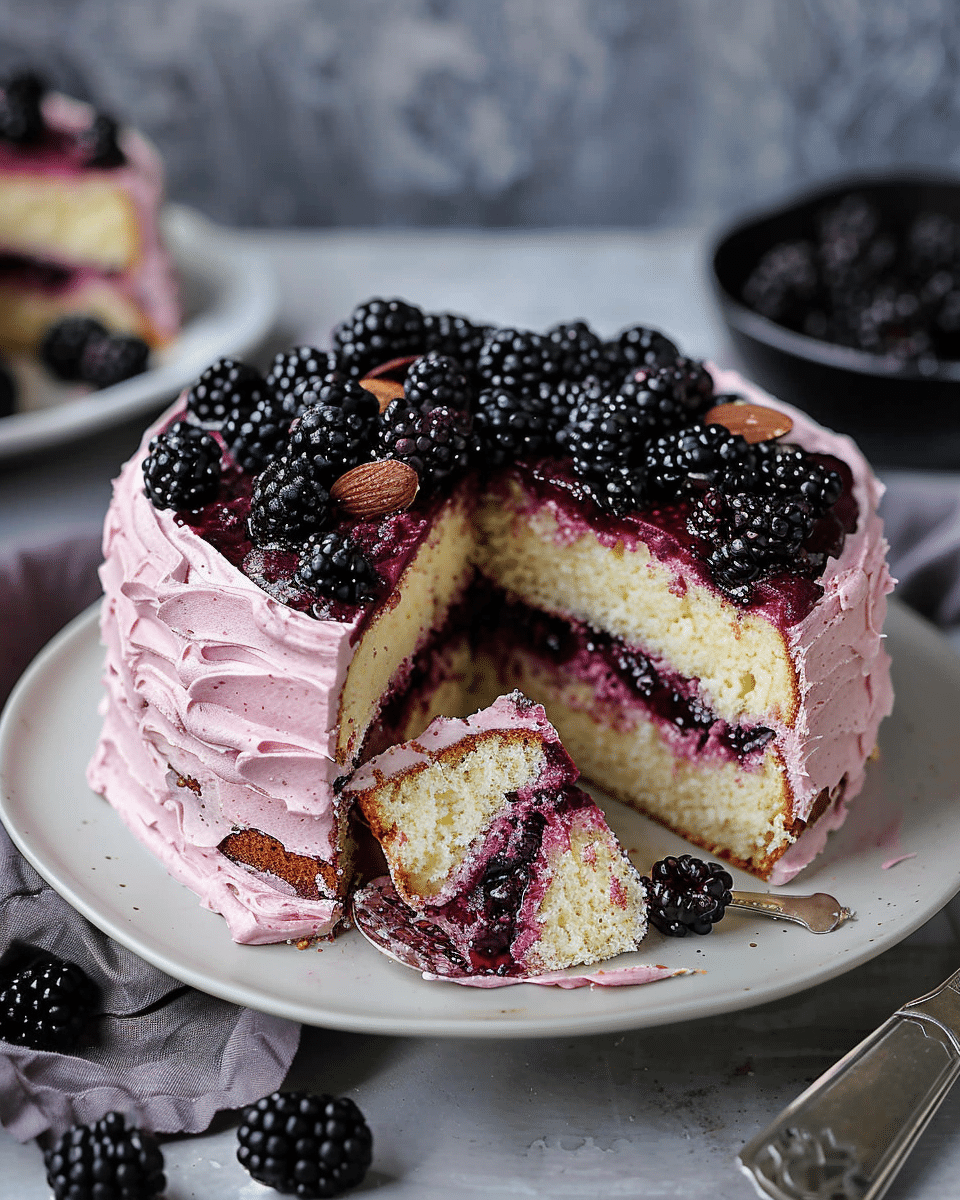 Blackberry Almond Cake: A Perfectly Moist and Velvety Delight