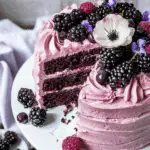 Blackberry Chocolate Cake & Blackberry Cream Cheese Frosting