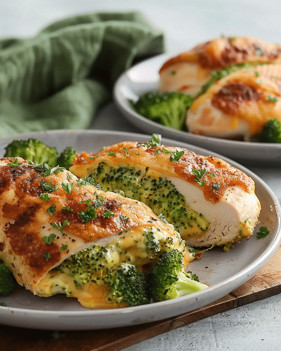 Broccoli Cheddar Stuffed Chicken