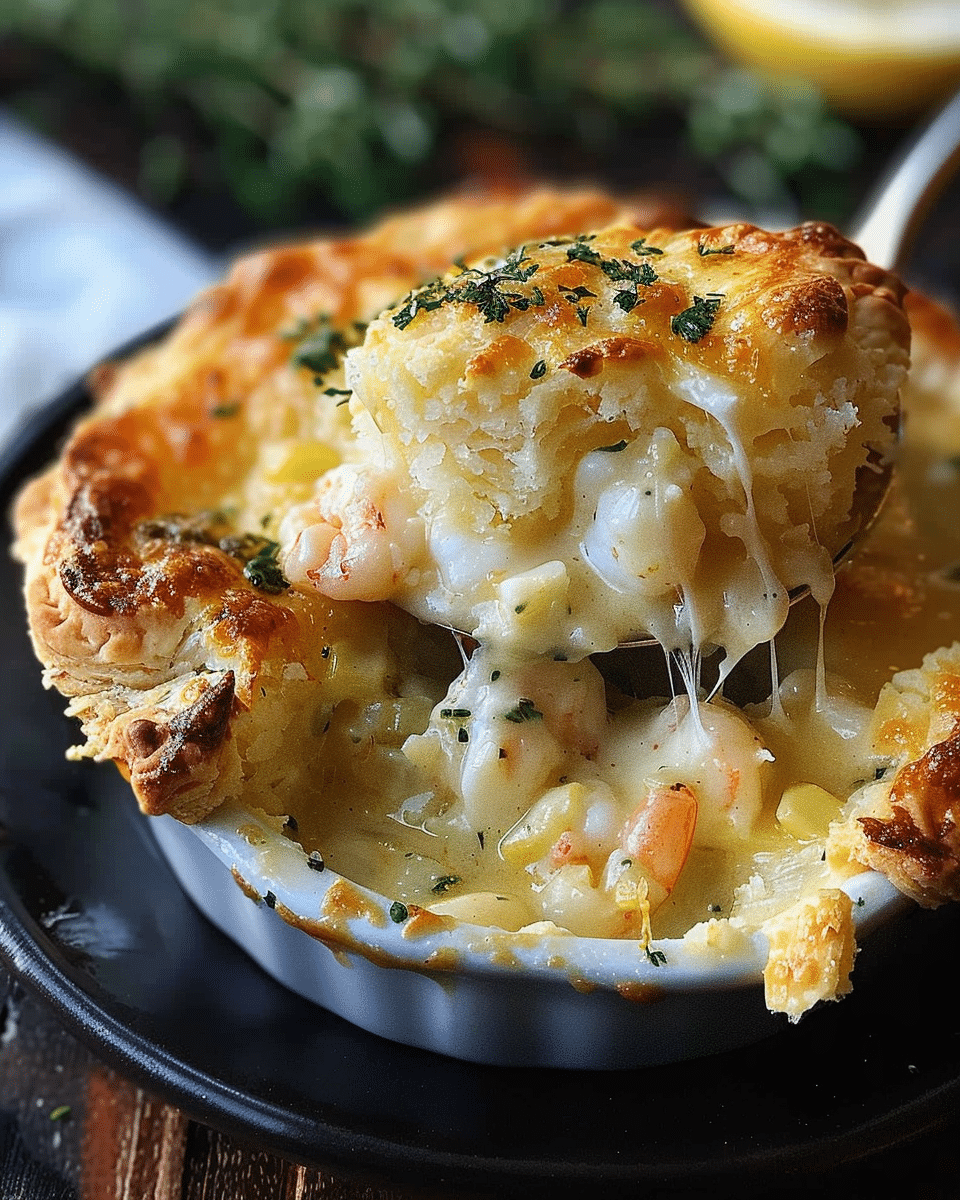 Cheddar Bay Biscuit Seafood Pot Pie: An Incredible Comforting Delight