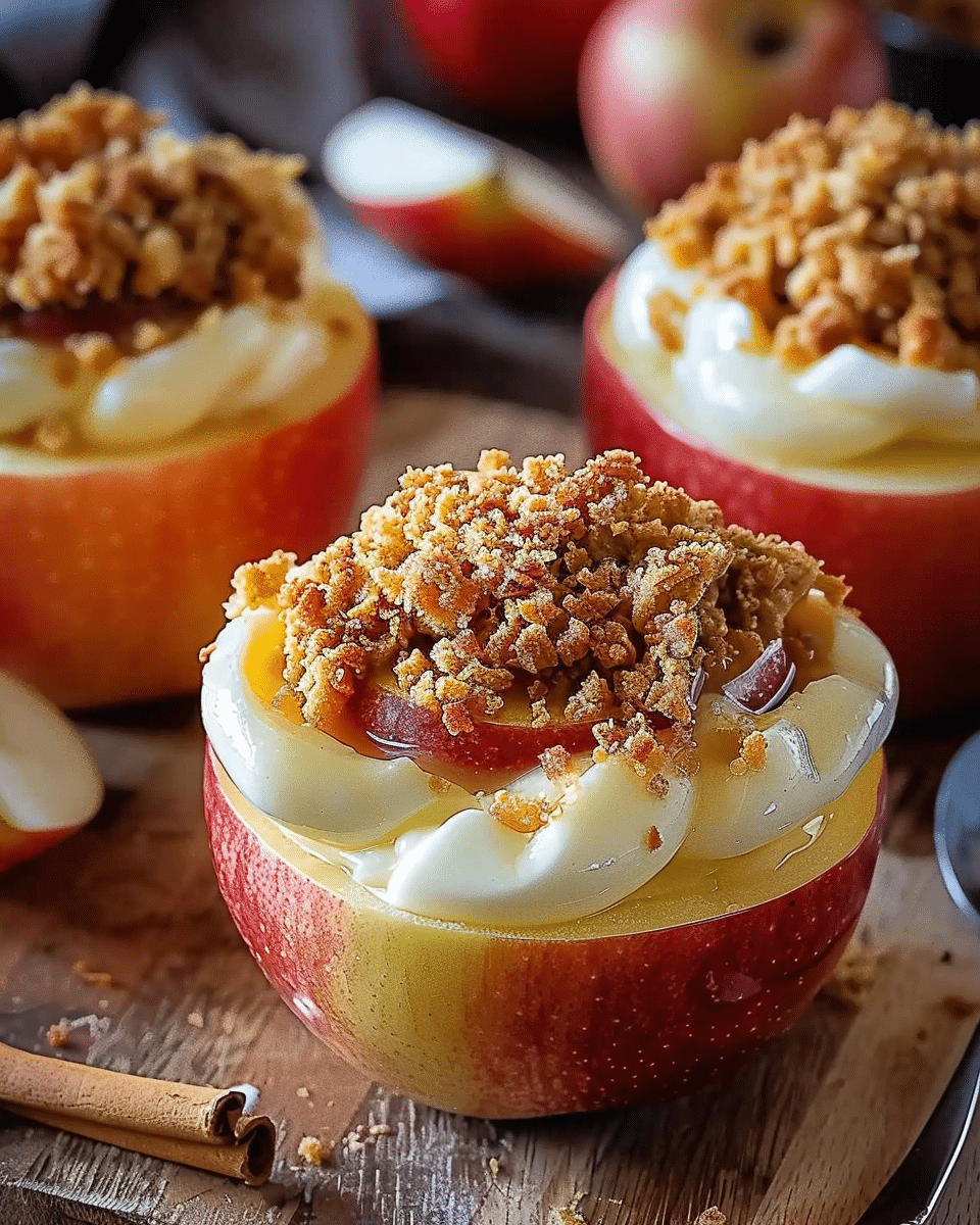 Cheesecake Stuffed Baked Apples