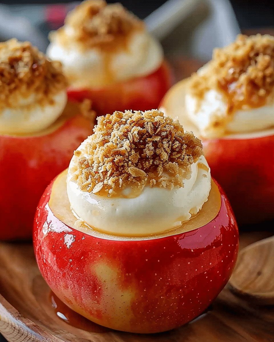 Cheesecake Stuffed Baked Apples