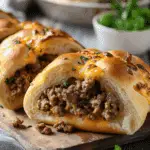 Cheesy Ground Beef Stuffed Bread Roll Recipe
