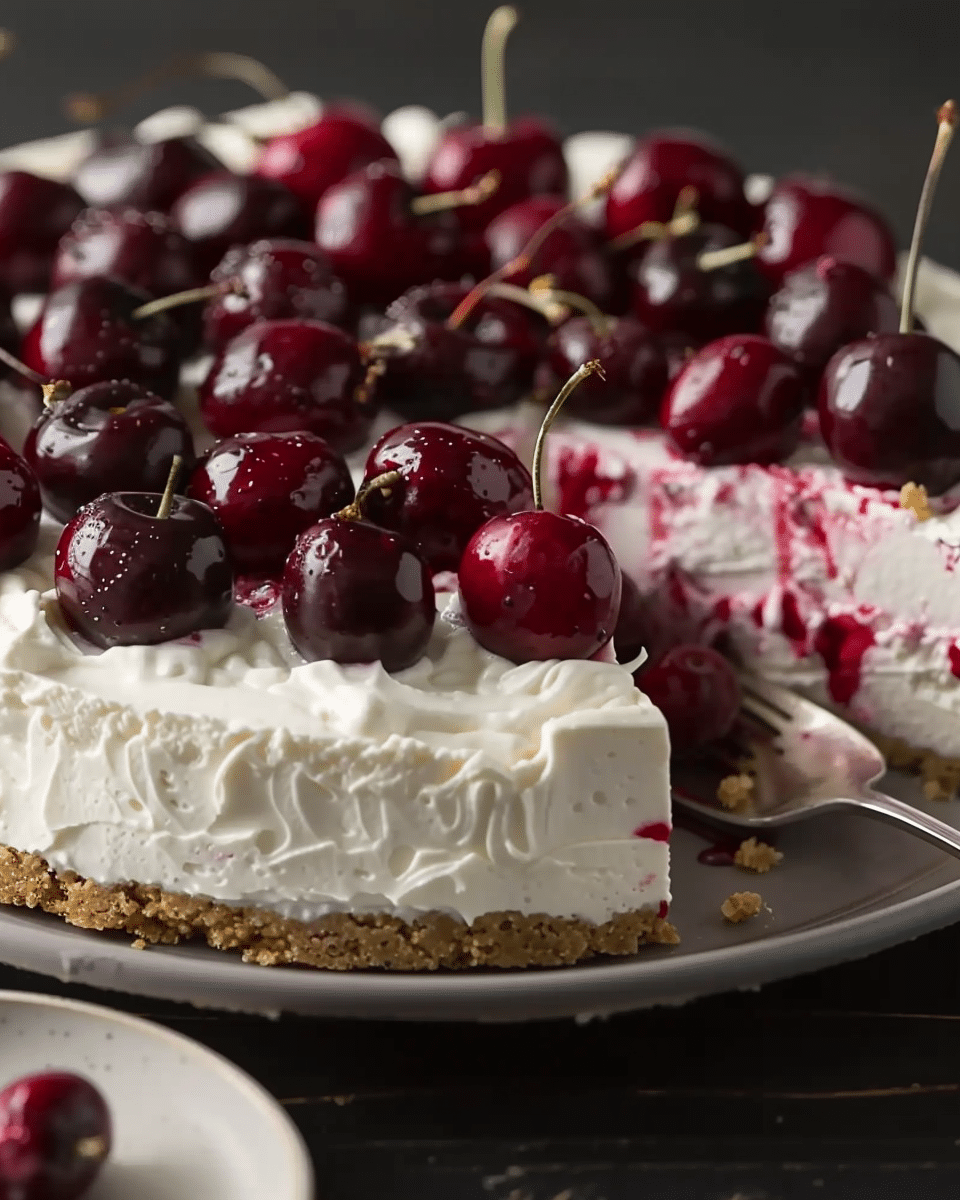 Cherry-Infused Whipped Cheesecake