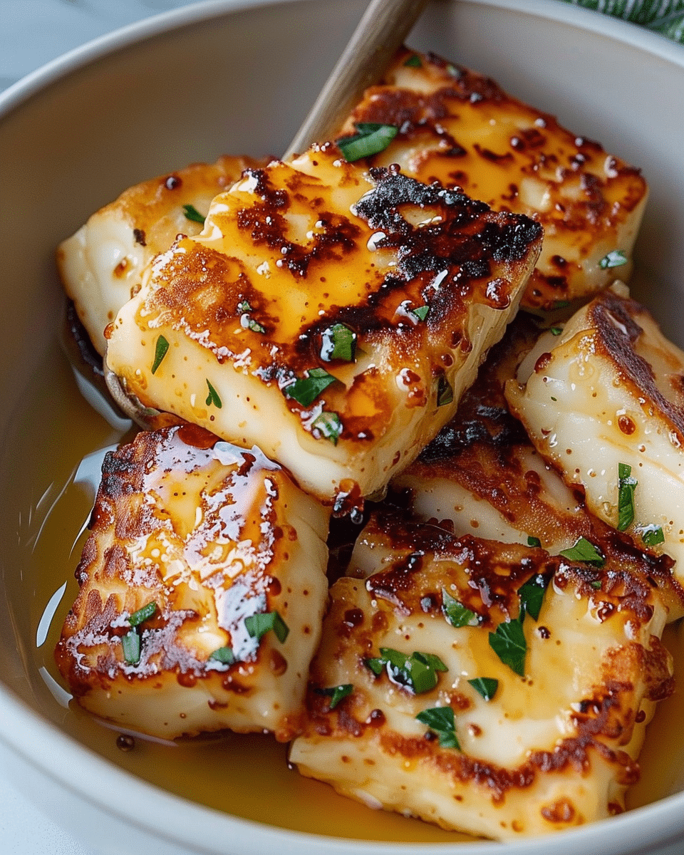 Crispy Air-Fried Halloumi with Honey Drizzle