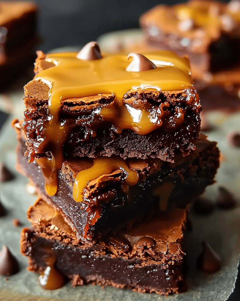 Decadent Caramel Brownies