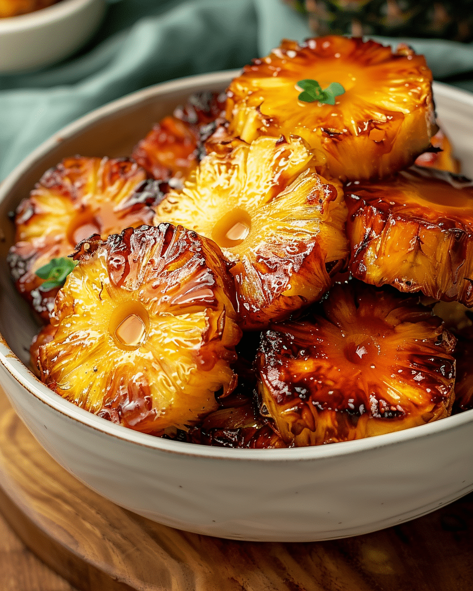 Easy Air Fryer Caramelized Pineapple