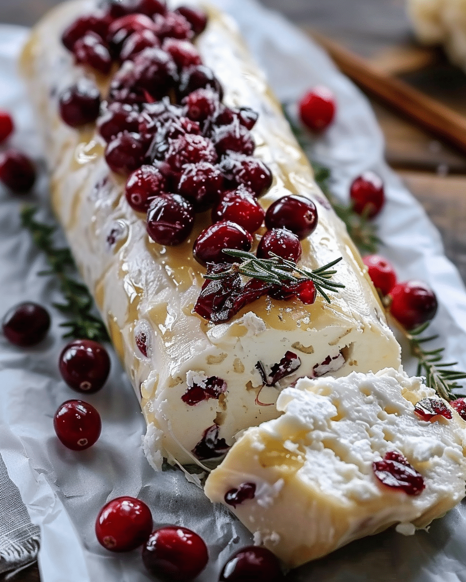 Goat Cheese Rolled in Dried Cranberries