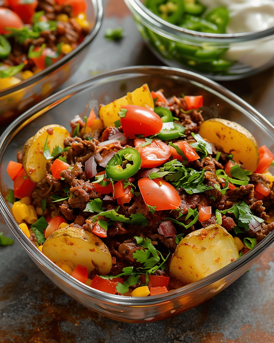 Irresistible Chipotle Beef Potato Bowls