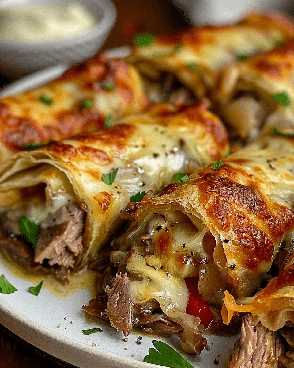 Keto Philly Cheesesteak Roll Ups