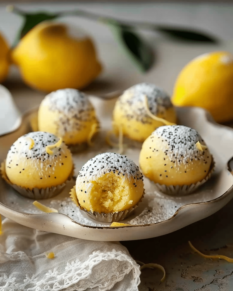 Lemon Poppy Seed Cake Bites