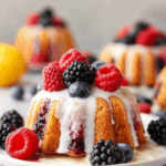 Mini Berry Bundt Cakes with Cream Cheese Glaze: A Delightful Bite-Sized Treat