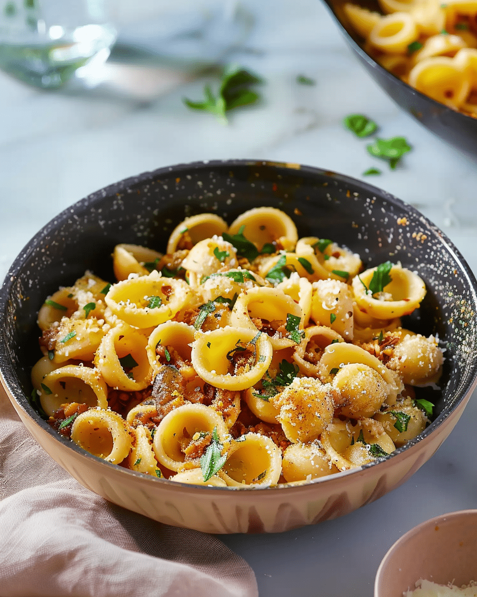 One Pan Orecchiette Pasta