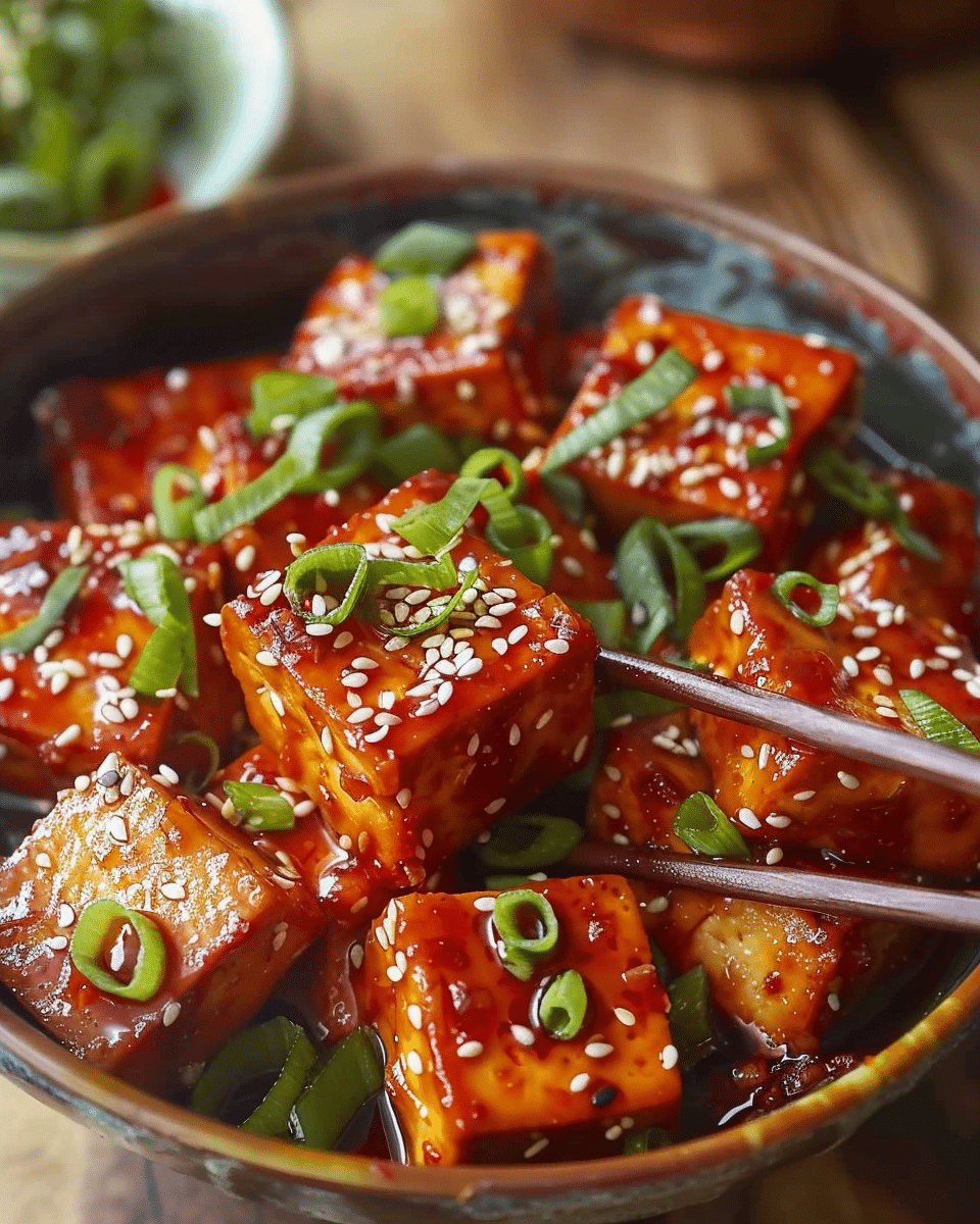 Quick & Easy Spicy Gochujang Sesame Tofu Recipe