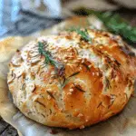 Rustic No-Knead Rosemary Garlic Bread