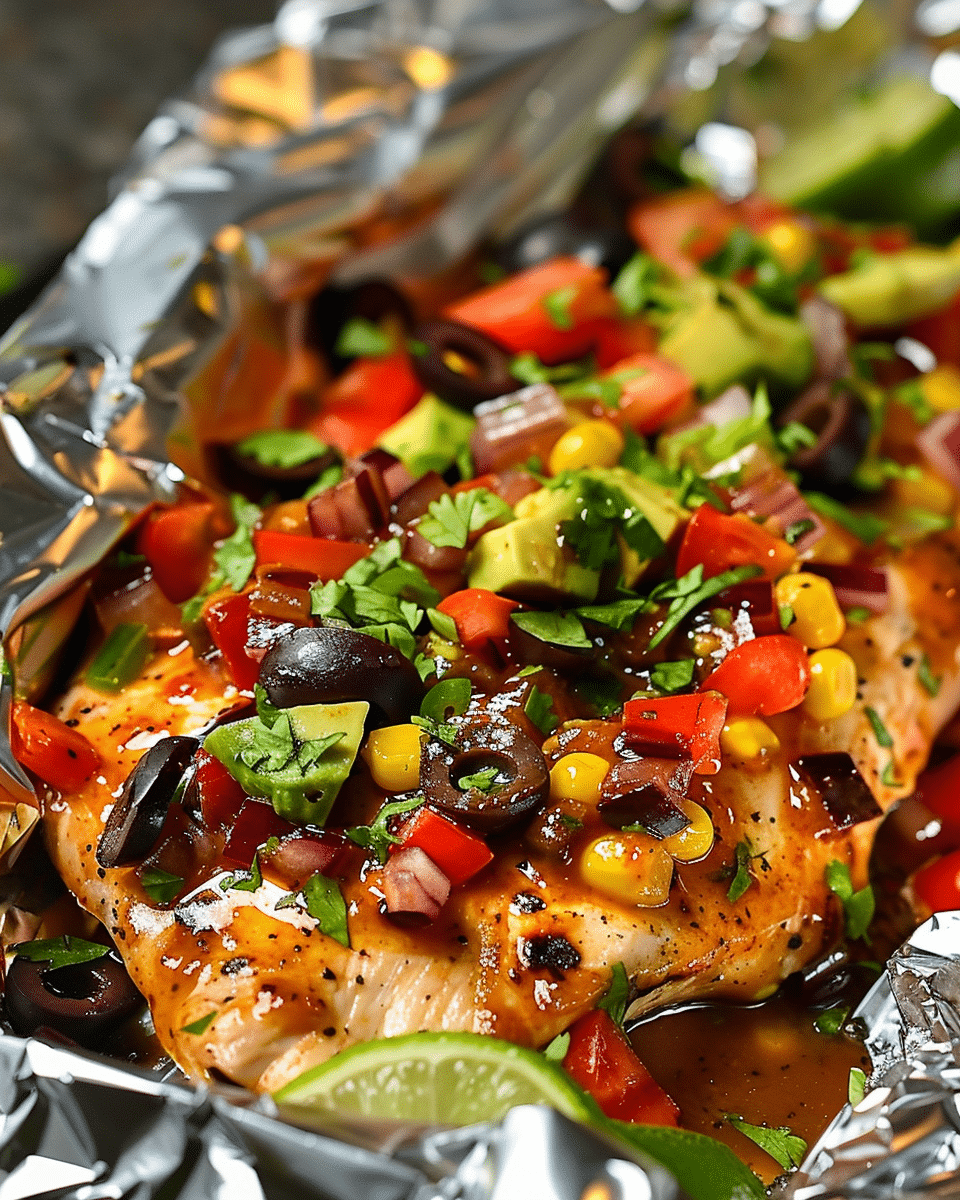 Santa Fe Chicken Foil Packets